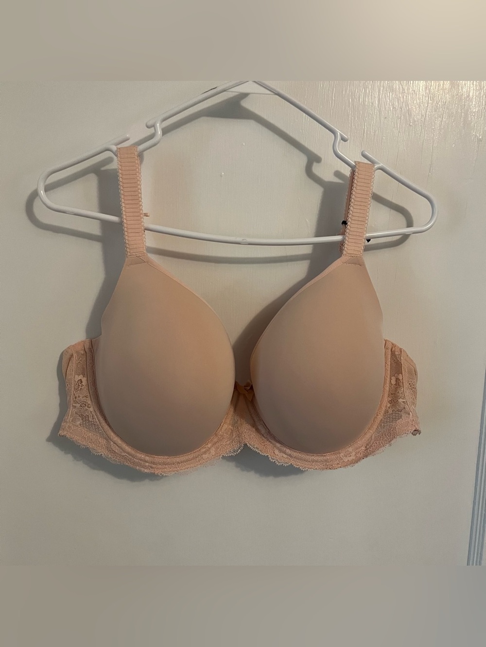 Women's Sz 38F Lace Underwire Bra - Soft Pink